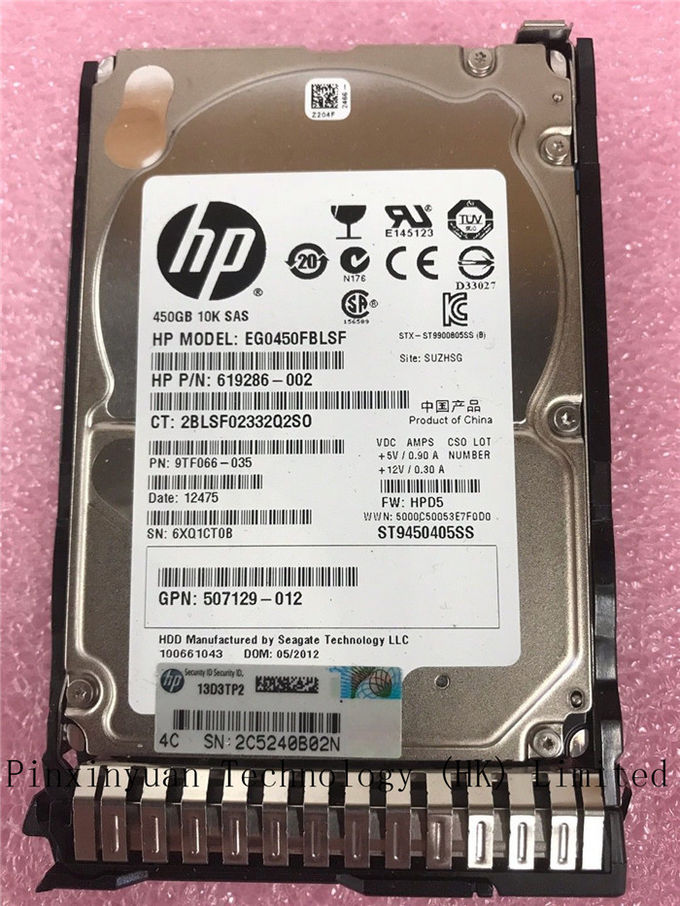 Entreprise 653956-001 450GB 2,5" de HP prise chaude HDD Gen8/9 652572-B21 de SAS 6GB/s 10K