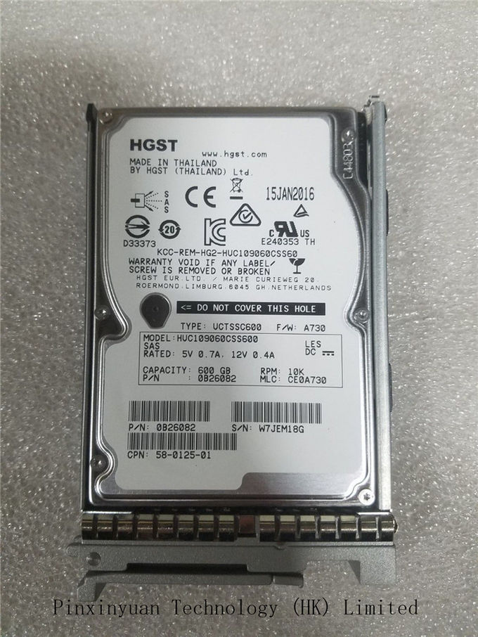 Le lecteur de disque dur HGST HUC109060CSS600, l'entreprise SAS du serveur A03-D600GA2 conduit 600GB 10K 6Gb/s 64MB
