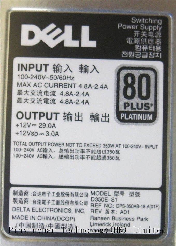 Double platine de l'alimentation d'énergie d'échange de serveur chaud de Dell Y8Y65 5NF18 6W2PW T320 R520 R620 R720 750W
