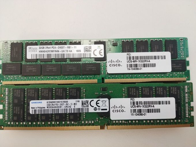 mémoire UCS-MR-1X322RV-A de CCE enregistrée par PC4-19200 de 32GB DDR4-2400 pour UCS B200 M4