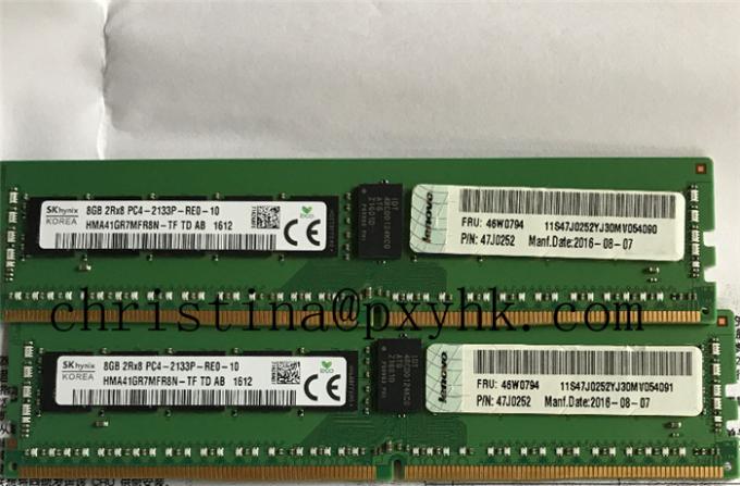 Ram TruDDR4 PC4 RAM 46W0792 46W0794 47J0252 de serveur d'IBM 8gb